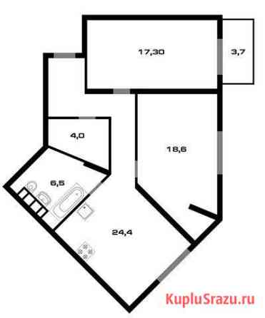 2-комнатная квартира, 70.8 м², 2/8 эт. на продажу в Анапе Анапа