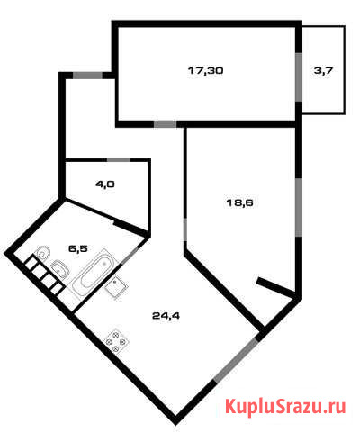 2-комнатная квартира, 70.8 м², 2/8 эт. на продажу в Анапе Анапа - изображение 1