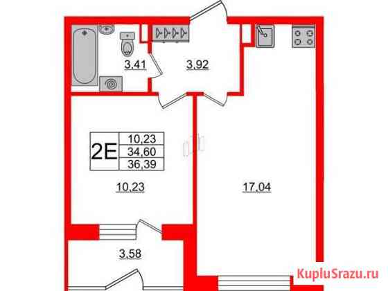 1-комнатная квартира, 34.6 м², 1/5 эт. на продажу в Санкт-Петербурге Санкт-Петербург