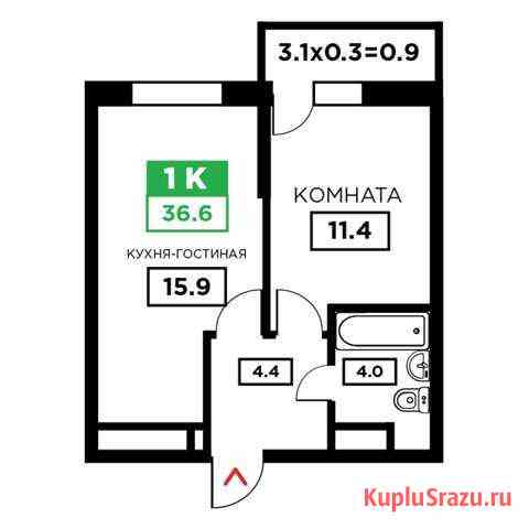 1-комнатная квартира, 36.6 м², 6/24 эт. на продажу в Краснодаре Краснодар