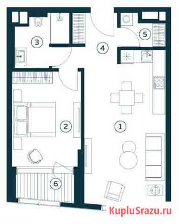 2-комнатная квартира, 58.3 м², 2/20 эт. на продажу в Москве Москва