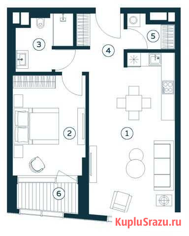 2-комнатная квартира, 58.3 м², 2/20 эт. на продажу в Москве Москва - изображение 1
