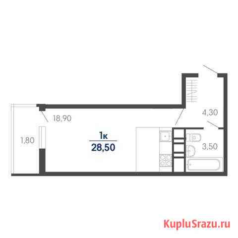 Квартира-студия, 28.5 м², 18/24 эт. на продажу в Краснодаре Краснодар