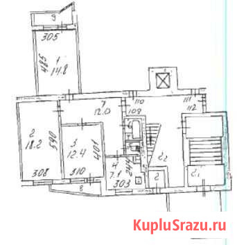 Комната 12.4 м² в 1-ком. кв., 1/9 эт. на продажу в Андреевке Андреевка - изображение 1