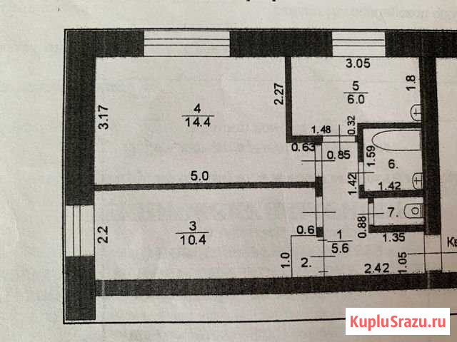 2-комнатная квартира, 40.8 м², 3/3 эт. на продажу в Сузуне Сузун - изображение 1