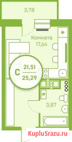 Квартира-студия, 21.5 м², 4/20 эт. на продажу в Тюмени Тюмень - изображение 1