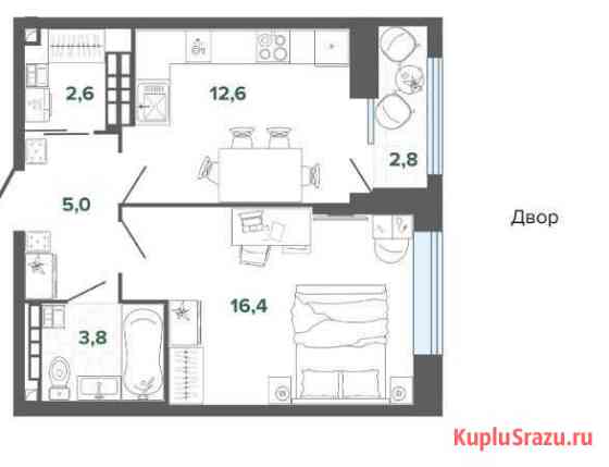 1-комнатная квартира, 43.3 м², 17/27 эт. на продажу в Екатеринбурге Екатеринбург