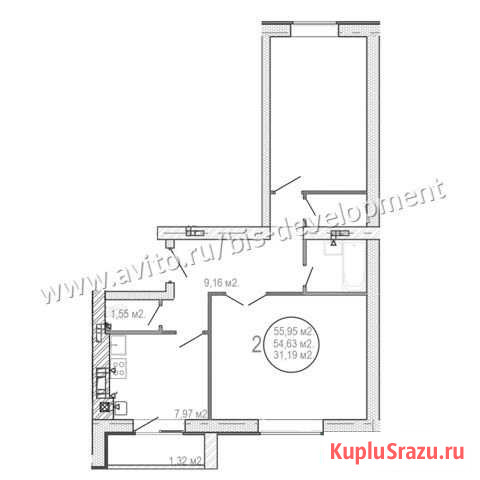 2-комнатная квартира, 56 м², 4/5 эт. на продажу в Волгограде Волгоград - изображение 1
