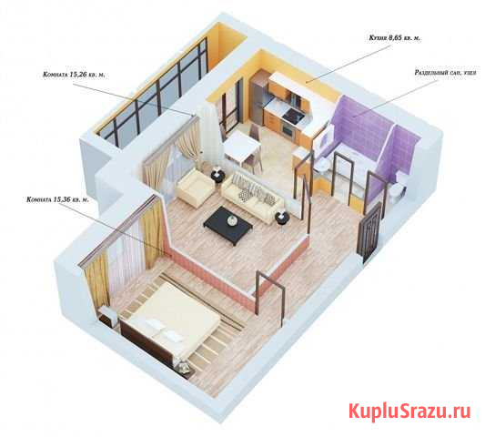 2-комнатная квартира, 57.9 м², 1/6 эт. на продажу в Костроме Кострома - изображение 1