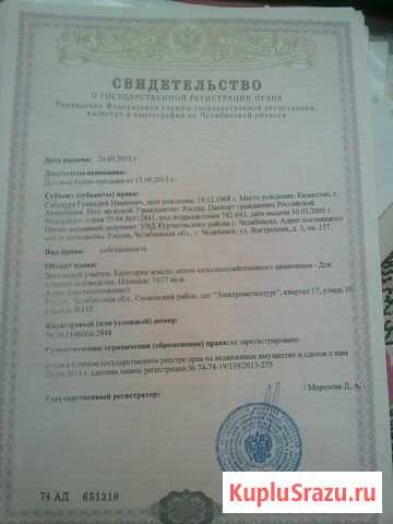 Участок СНТ, ДНП 16 сот. на продажу в Челябинске Челябинск - изображение 1