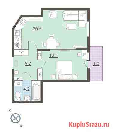 1-комнатная квартира, 43.5 м², 33/33 эт. на продажу в Екатеринбурге Екатеринбург