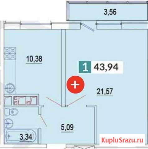 1-комнатная квартира, 43.9 м², 7/24 эт. на продажу в Краснодаре Краснодар - изображение 1