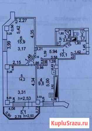 2-комнатная квартира, 56 м², 7/9 эт. на продажу в Новочеркасске Новочеркасск