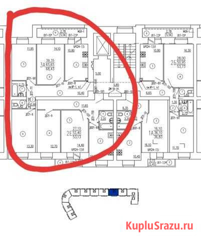 3-комнатная квартира, 68 м², 2/9 эт. на продажу в Казани Казань - изображение 1