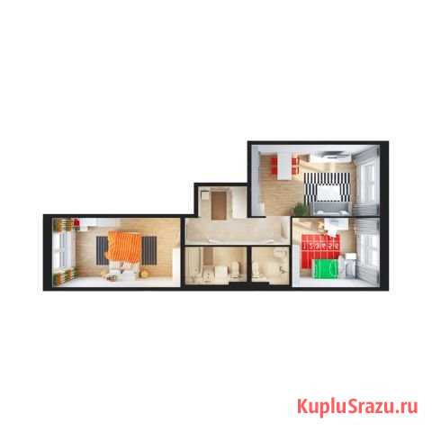 2-комнатная квартира, 65.3 м², 16/16 эт. на продажу в Москве Москва - изображение 1