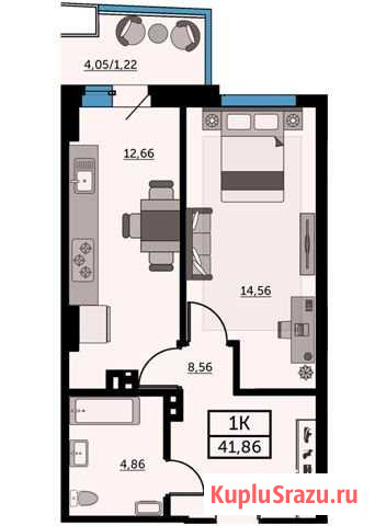 1-комнатная квартира, 41.6 м², 18/25 эт. на продажу в Ростове-на-Дону Ростов-на-Дону - изображение 1