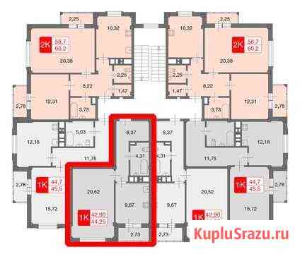 1-комнатная квартира, 43.1 м², 2/3 эт. на продажу в Москве Москва