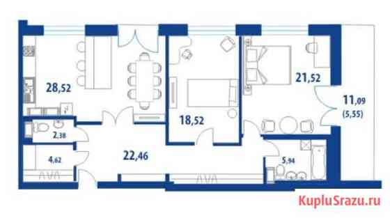 2-комнатная квартира, 111.3 м², 6/6 эт. на продажу в Санкт-Петербурге Санкт-Петербург