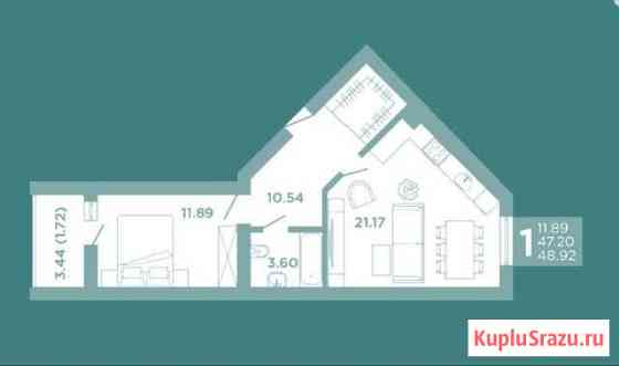 1-комнатная квартира, 49 м², 6/9 эт. на продажу в Калининграде Калининград