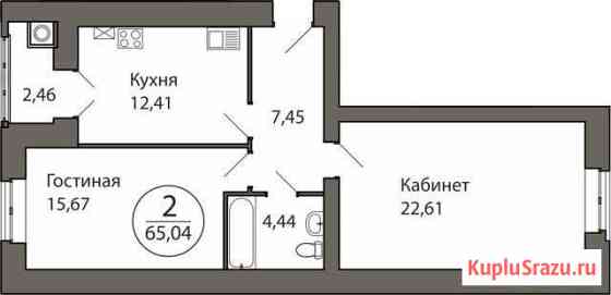 2-комнатная квартира, 65 м², 5/10 эт. на продажу в Рыбном Рыбное