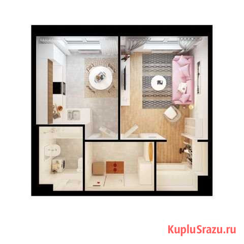 1-комнатная квартира, 39.1 м², 1/17 эт. на продажу в Андреевке Андреевка - изображение 1