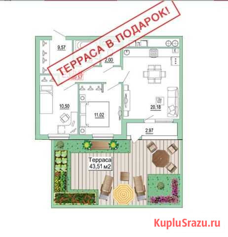 3-комнатная квартира, 59.6 м², 1/23 эт. на продажу в Рязани Рязань - изображение 1