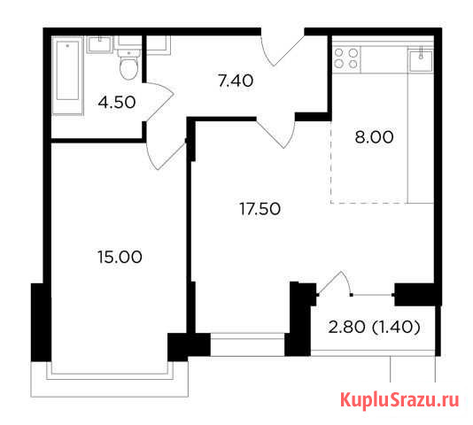 2-комнатная квартира, 53.8 м², 11/17 эт. на продажу в Мытищах Мытищи - изображение 1