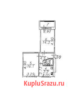 2-комнатная квартира, 44.6 м², 3/5 эт. на продажу в Астрахани Астрахань - изображение 1