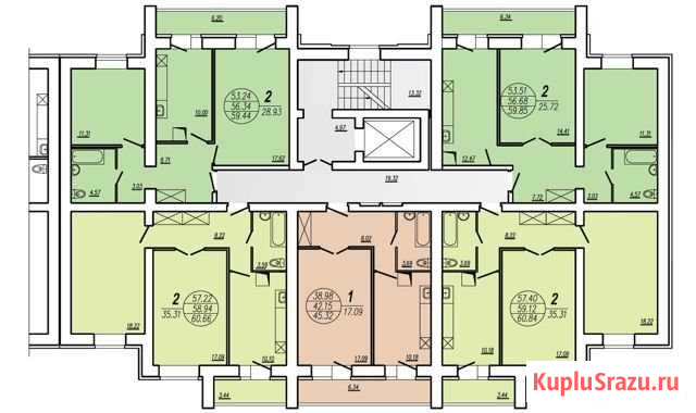 2-комнатная квартира, 57.4 м², 9/10 эт. на продажу в Саратове Саратов - изображение 1