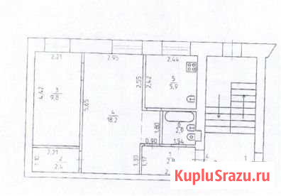 2-комнатная квартира, 42 м², 1/2 эт. на продажу в Кунгуре Кунгур - изображение 1