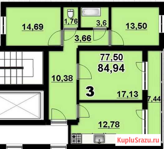 3-комнатная квартира, 85 м², 6/10 эт. на продажу в Саратове Саратов - изображение 1