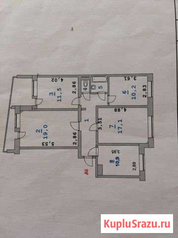 4-комнатная квартира, 86 м², 2/5 эт. на продажу в Бердске Бердск - изображение 1