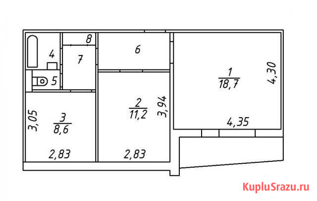 2-комнатная квартира, 50.2 м², 8/9 эт. на продажу в Нижнем Тагиле Нижний Тагил - изображение 1