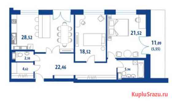 2-комнатная квартира, 110.5 м², 6/6 эт. на продажу в Санкт-Петербурге Санкт-Петербург