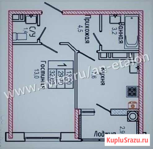 1-комнатная квартира, 34 м², 13/18 эт. на продажу в Ставрополе Ставрополь - изображение 1