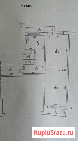 2-комнатная квартира, 53 м², 4/5 эт. на продажу в Лямбире Лямбирь - изображение 1