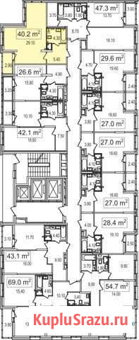 1-комнатная квартира, 40.2 м², 25/25 эт. на продажу в Москве Москва - изображение 1