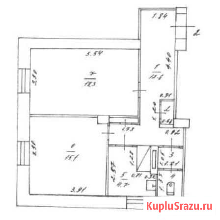 2-комнатная квартира, 57.4 м², 1/2 эт. на продажу в Балакирево Балакирево - изображение 1