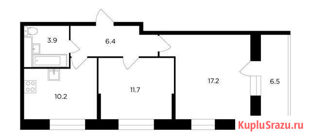 2-комнатная квартира, 52.7 м², 8/16 эт. на продажу в Пушкино Пушкино - изображение 1