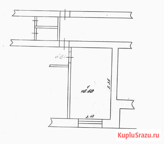 Комната 16.6 м² в 1-ком. кв., 4/5 эт. на продажу в Шумерле Шумерля - изображение 1