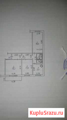 3-комнатная квартира, 69 м², 10/10 эт. на продажу в Новокузнецке Новокузнецк - изображение 1