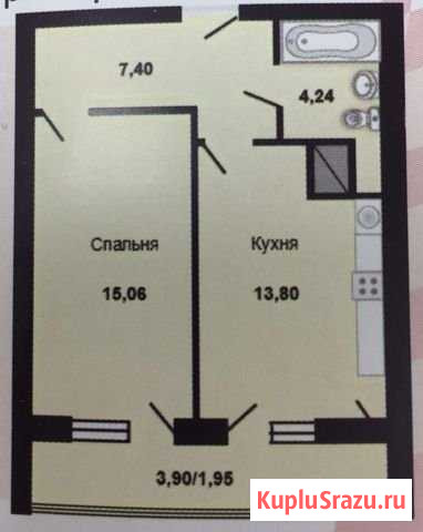 1-комнатная квартира, 41.2 м², 2/25 эт. на продажу в Самаре Самара - изображение 1