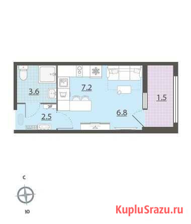 1-комнатная квартира, 21.6 м², 16/32 эт. на продажу в Екатеринбурге Екатеринбург - изображение 1