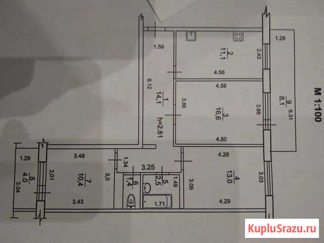 3-комнатная квартира, 73.9 м², 3/9 эт. на продажу в Стерлитамаке Стерлитамак - изображение 1