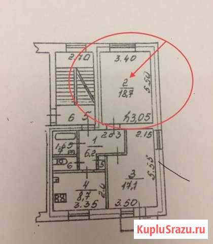 Комната 19 м² в 1-ком. кв., 3/3 эт. на продажу в Ломоносове Ломоносов - изображение 1