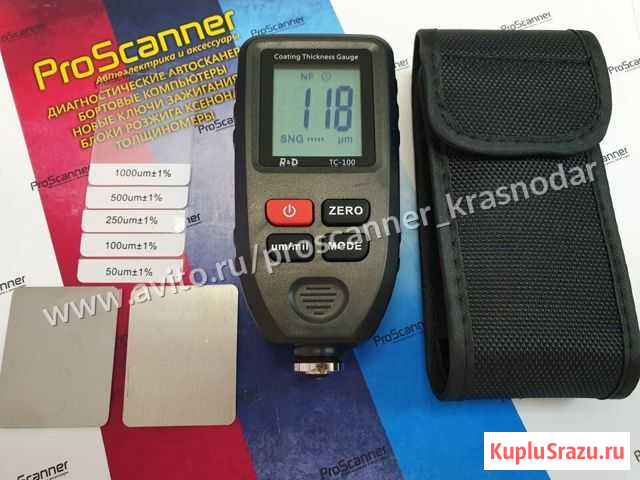 Толщиномер R&D TC-100 профессиональный (черный) Краснодар - изображение 1