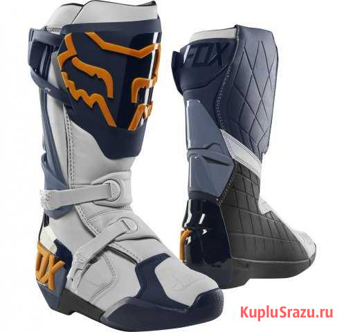 Мотоботы Fox Comp R Boot Navy/Orange Казань - изображение 1