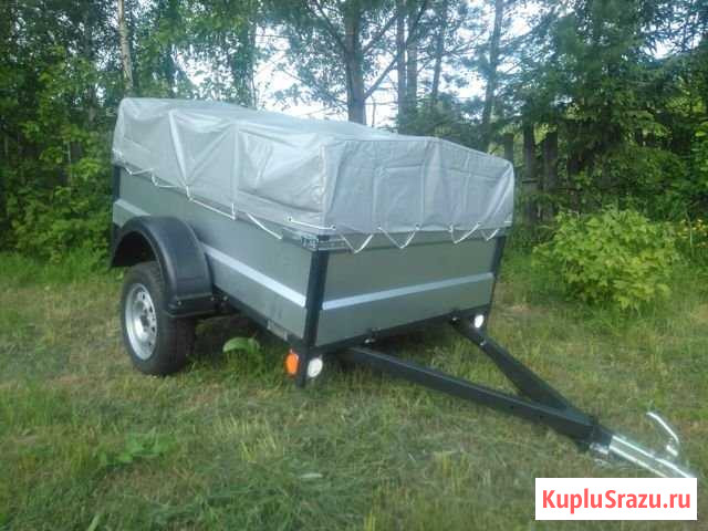 Прицеп 1,85*1,25 борт 50см с тентом Киров - изображение 1