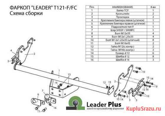 Фаркоп Тойота (Toyota) Hilux 2015 Чебоксары