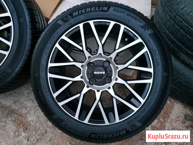Колёса в сборе Momo 4*100 и 205/55 R16 Michelin Владимир - изображение 1